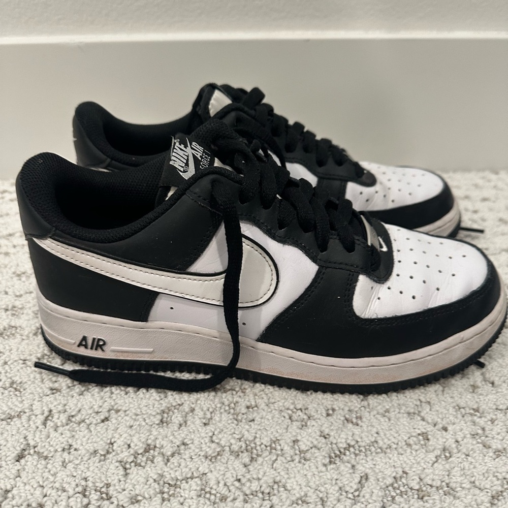 Nike Black and White Air Force 1 “panda” Sneakers